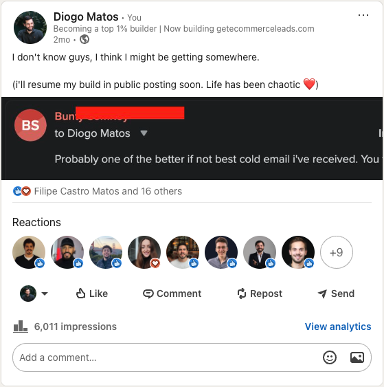 Bunty's email feedback Slingshot